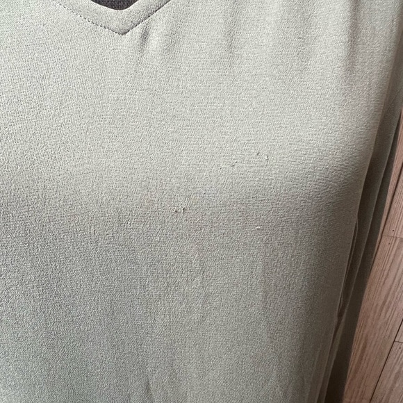 Eileen Fisher Women’s Sleeveless Olive Green Silk Maxi Dress Size Large - Picture 7 of 8